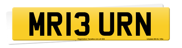 Registration number MR13 URN